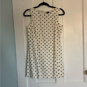 Gap Polka Dot Shift Dress - White with Black Dots, XS Petite